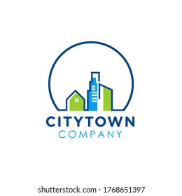 Apartment, Real Estate, Cityscape, City Skyline logo design inspiration