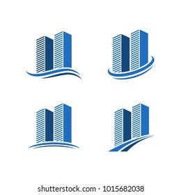 Apartment Real Estate Logo Design Vector Set