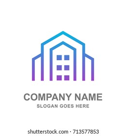 Apartment Real Estate Logo Vector Icon 