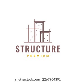 apartment real estate structure construction architect building modern logo design vector icon