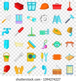 Apartment renovation icons set. Cartoon style of 36 apartment renovation vector icons for web for any design