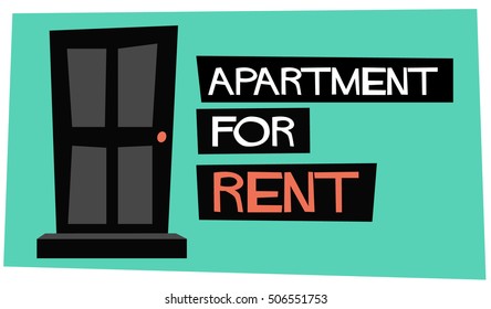 Apartment For Rent (Poster Banner Board Design) With Text Box Template