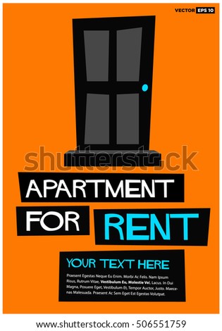 apartment rent poster banner board design stock vector royalty free free apartment advertising