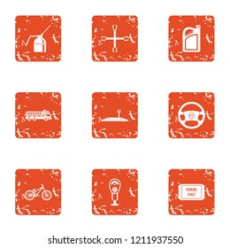 Apartment repair icons set. Grunge set of 9 apartment repair vector icons for web isolated on white background