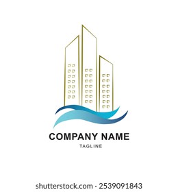 Apartment residences logo template design