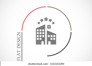 Apartment for sale. Apartment for family. Apartment for living. flat design. Apartment 5 stars.