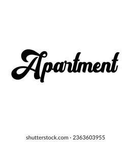 texto del apartamento sobre fondo blanco.