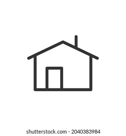 Icono de línea delgada de apartamento. Símbolo con estilo de contorno de moda. Diseño premium para web y aplicaciones. Perfecto para la interfaz de usuario. 
