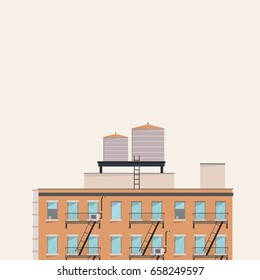 Apartment vector cartoon on white background.