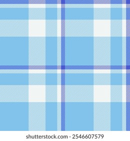 Apartment vector fabric tartan, improvement check seamless textile. Festival background pattern texture plaid in cyan and white colors palette.