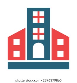 Apartment Vector Glyph Two Color Icons For Personal And Commercial Use.
