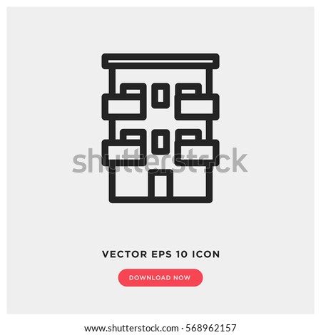 Apartment vector icon, house symbol. Modern, simple flat vector illustration for web site or mobile app