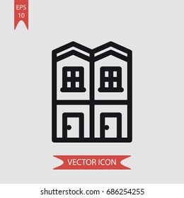 Apartment vector icon, illustration symbol