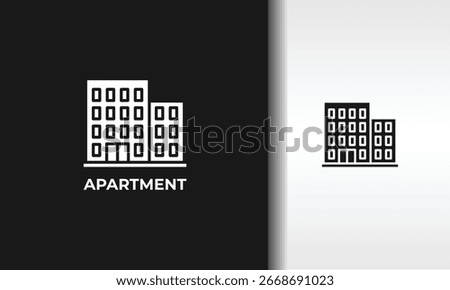 Apartment Vector, Icon Or Logo Sign Isolated Symbol Illustration