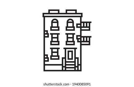 Apartment vector icon on white background. Flat vector apartment icon symbol sign from modern city elements collection for mobile concept and web apps design	
