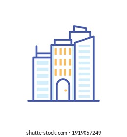 Apartment vector icon style illustration. EPS 10