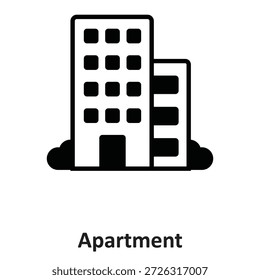 Icono del Vector del apartamento que puede modificar o editar fácilmente

