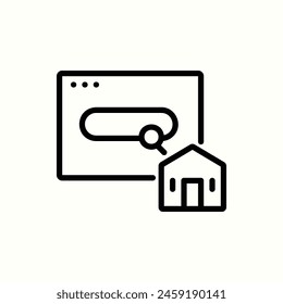 apartment_browse house icon, isolated icon in light background, perfect for website, blog, logo, graphic design, social media, UI, mobile app