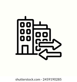 apartment_house change icon, isolated icon in light background, perfect for website, blog, logo, graphic design, social media, UI, mobile app
