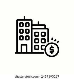 apartment_price icon, isolated icon in light background, perfect for website, blog, logo, graphic design, social media, UI, mobile app