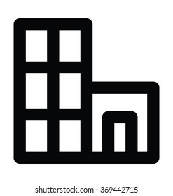 Apartments Bold Line Vector Icon 