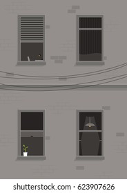 Apartments building. Vector illustration