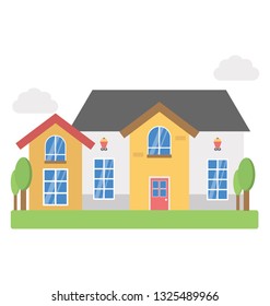 Apartments flat icon vector 