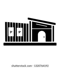 Apartments glyph vector icon 