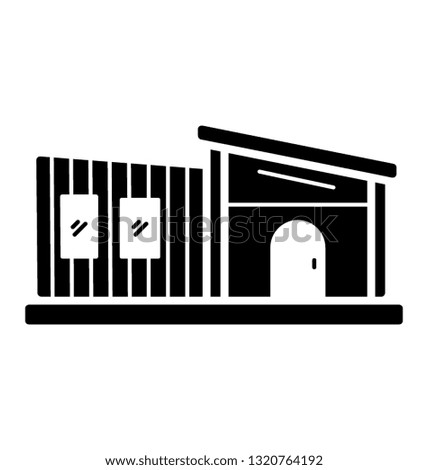 Apartments glyph vector icon 