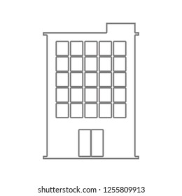 apartments icon. Element of cyber security for mobile concept and web apps icon. Thin line icon for website design and development, app development