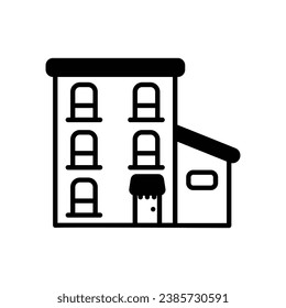 Apartments icon isolate white background vector stock illustration