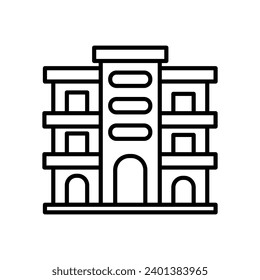 Icono de apartamentos en vector. Ilustración