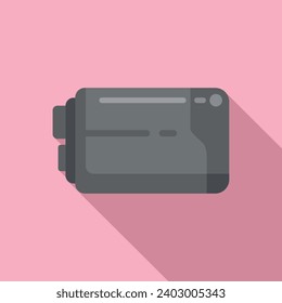 Apartments laser meter icon flat vector. Digital measure. Scanner tool