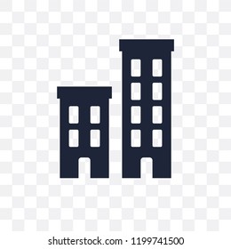 Apartments transparent icon. Apartments symbol design from Architecture collection. Simple element vector illustration on transparent background.