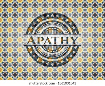 Apathy arabesque emblem background. arabic decoration.