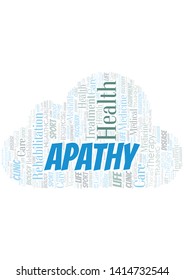 Apathy word cloud. Wordcloud made with text only.