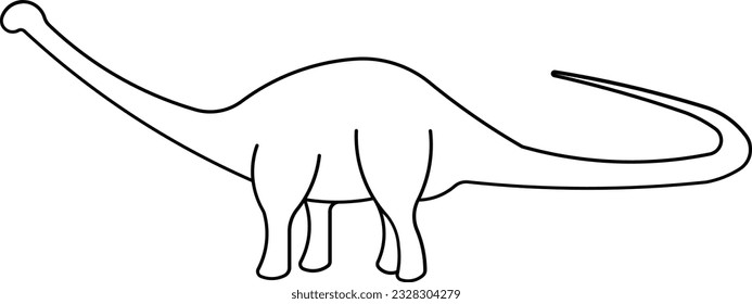 Apatosaurus brachiosaurus dinosaur jurass animal Outline