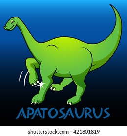 Apatosaurus cute charcater dinosaurs .