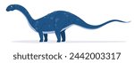 Apatosaurus dinosaur. Cartoon large sauropod dinosaur, herbivorous ancient dino, cretaceous reptile flat vector illustration. Cute apatosaurus dinosaur