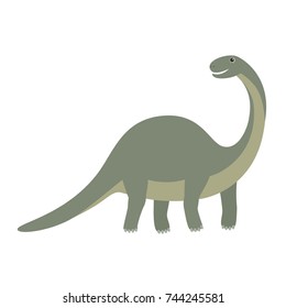 Apatosaurus dinosaur icon. Cartoon illustration of apatosaurus dinosaur vector icon for web
