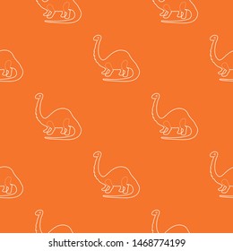 Apatosaurus dinosaur pattern vector orange for any web design best