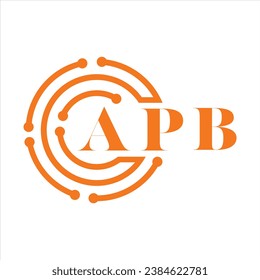 APB letter design.APB letter technology logo design on white background.APB Monogram logo design for entrepreneur and business.