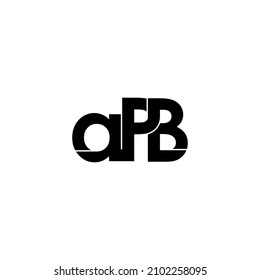 Apb Letter Original Monogram Logo Design Stock Vector (royalty Free 