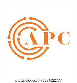 APC letter design.APC letter technology logo design on white background.APC Monogram logo design for entrepreneur and business.