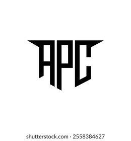 APC letter logo design with white background in illustrator, vector logo modern alphabet font overlap style, calligraphy designs for logo, Poster, Invitation, etc.