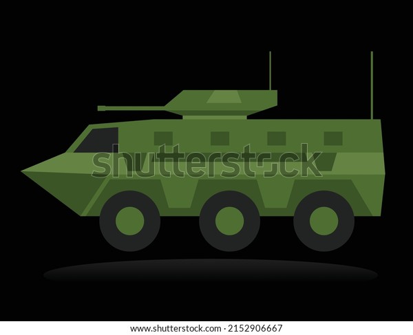 apc vehicle, armoured personnel\
carrier, military vehicle, battle taxi, vector illustration\
