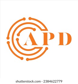 APD letter design.APD letter technology logo design on white background.APD Monogram logo design for entrepreneur and business.