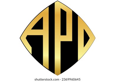 APD, PD, AP, logo. Abstract initial monogram letter alphabet logo design