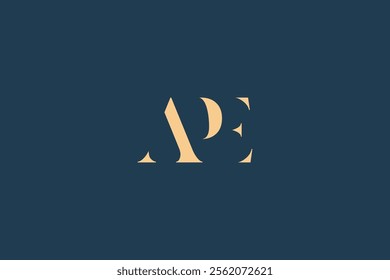 APE abstract letter logo design. This logo is designed by three abstract letters.