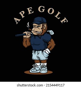 APE GOLF a funny monkey